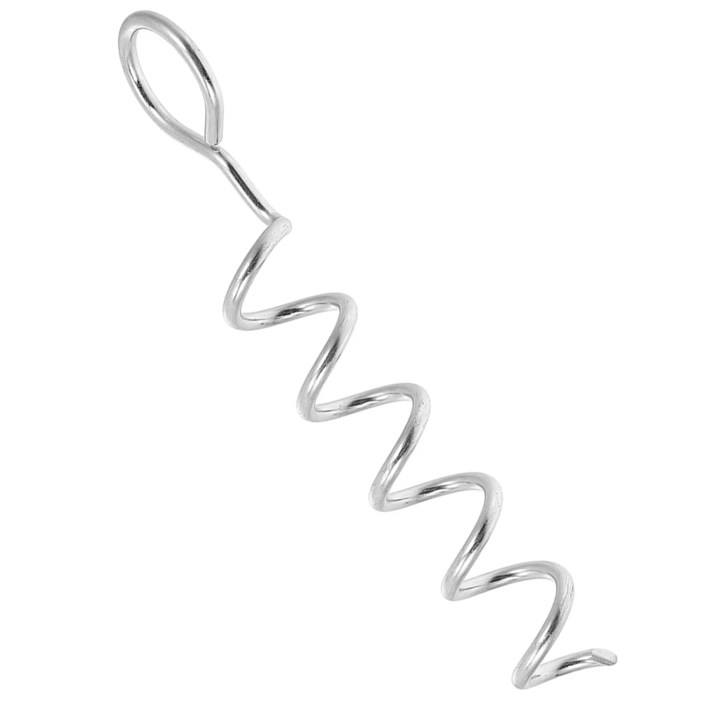 

Thick Dog Pile Yard Stake Ground Fence Stakes Spiral Tie Cable Reusable Sturdy Iron Stable Performance Long Service Firmly
