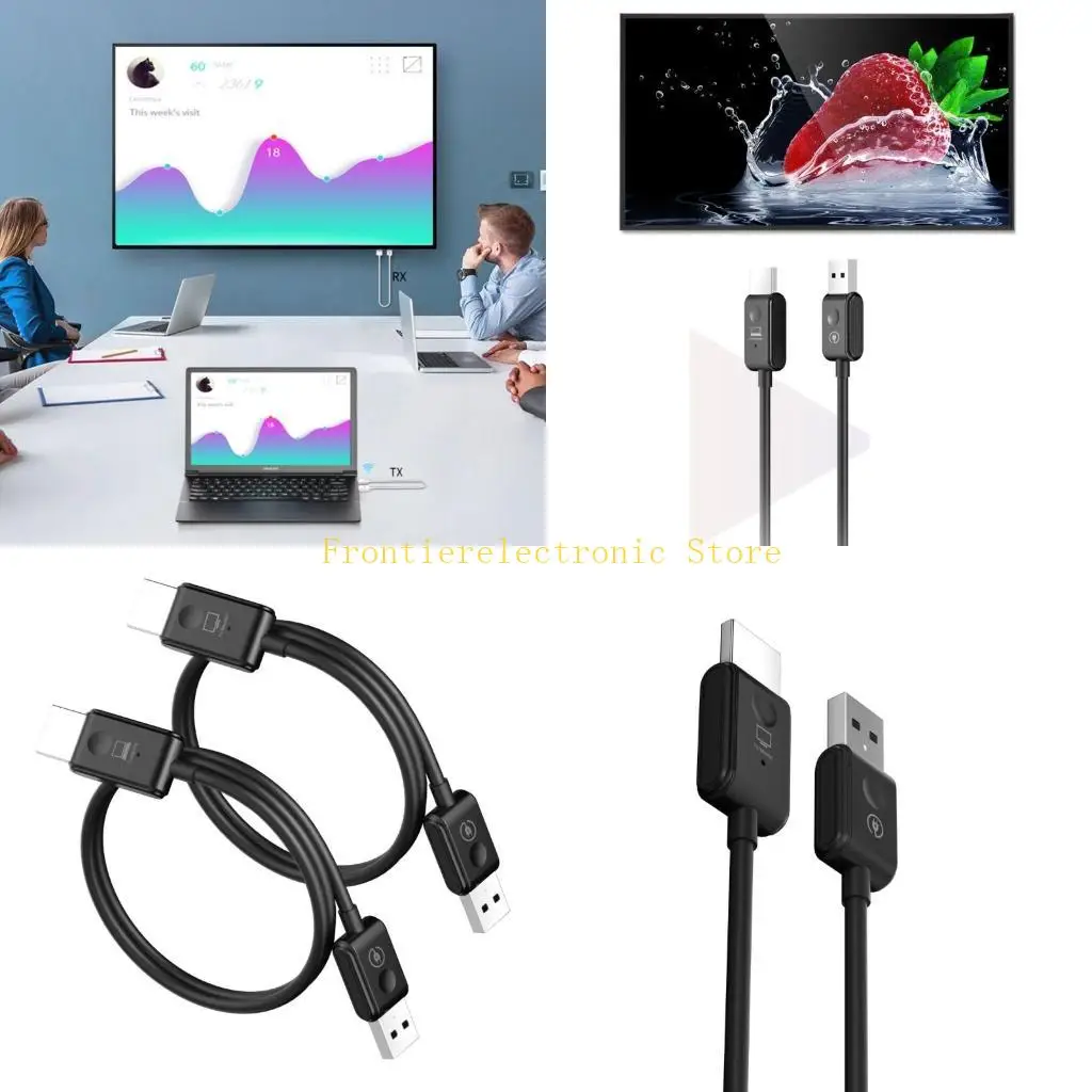 

G8DB Портативный беспроводной дисплейный ключ ABS Extender Plug & Play Беспроводной передатчик