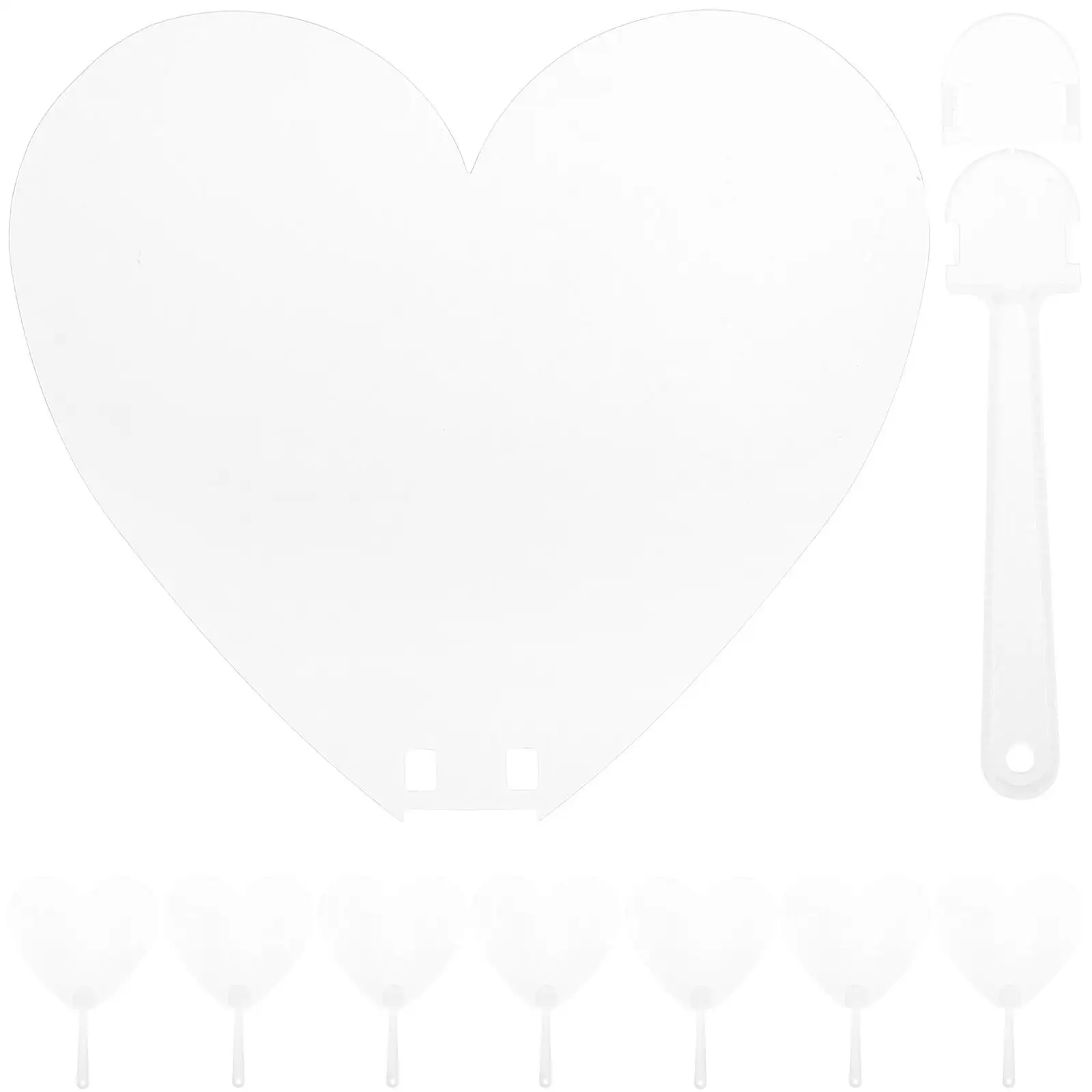 

Blank Round Fan Painting Kids Fans Plastic Hand Diy for Crafts Transparent Graffiti
