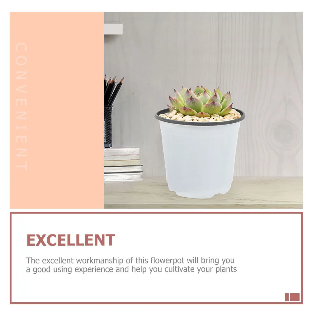 

20pcs Bicolour Flower Pot Premium Pp Material Durable Portable Garden Planter For Indoor Outdoor Balcony Greening