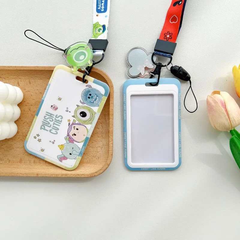 Disney Mickey Mouse ID Card Holder with Long Lanyard Neck Strap for Students Doctors Nurses School Hospital Access Control