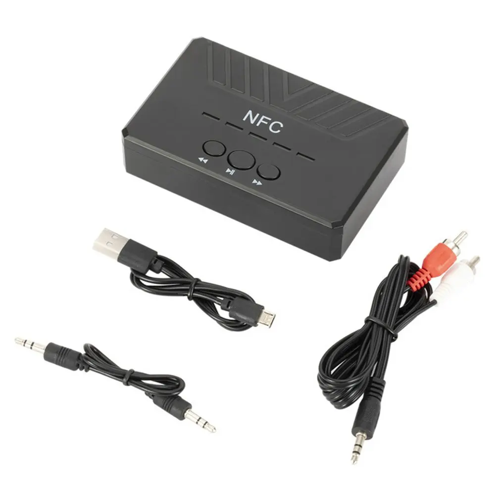AUX 3.5mm Jack RCA NFC Wireless A2DP Audio Adapter For Radio Stereo Car Bluetooth-Compatible Receiver Transmitter FM Stereo Hot