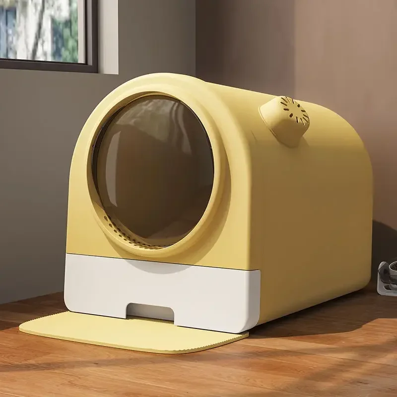 Extra Large Side Entrance Defecation Litter Box Stainless Steel Jewelry Castle For Cats Litter Box Arenero Gatos Home Items