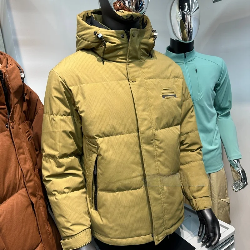 

Мужская зимняя повседневная утепленная куртка-пуховик с капюшоном для активного отдыха, модная, стандартного кроя, на молнии