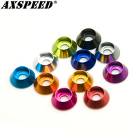 AXSPEED 10Pcs Aluminum M3 Countersunk Head Washer Gasket Cap Screw for RC Model Upgrade Accessories