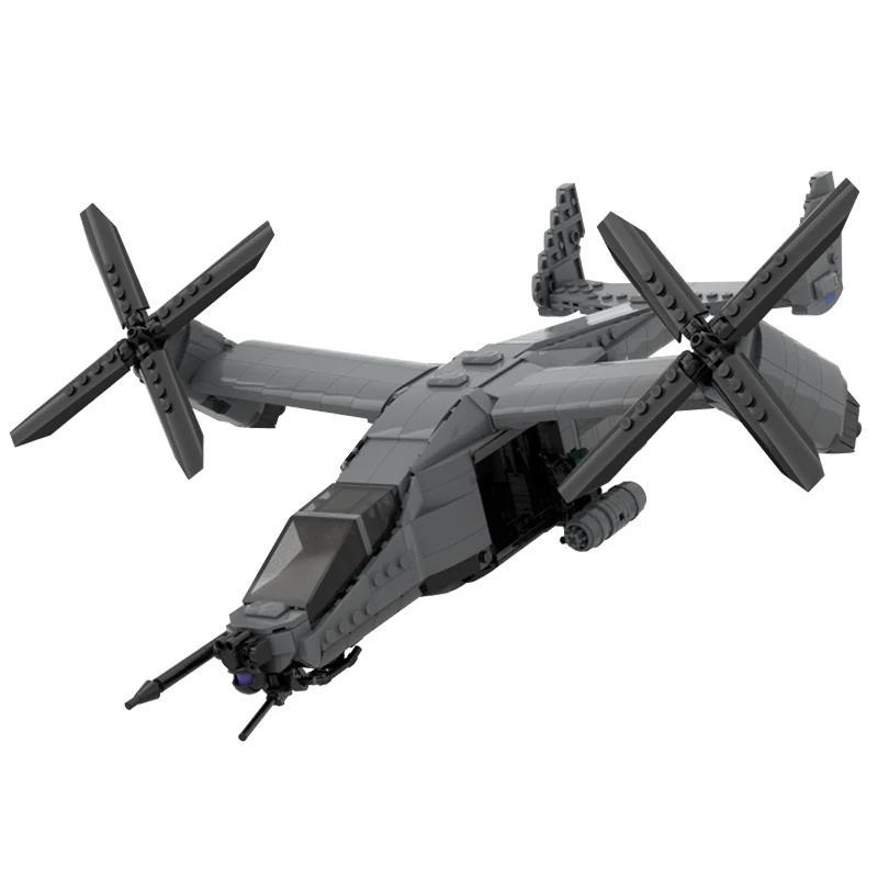 

780PCS Sci-Fi MV-79 Vulture Air Transport Offensive Defensive Integrated Model MOC DIY Model Building Blocks Birthday Toys Gift