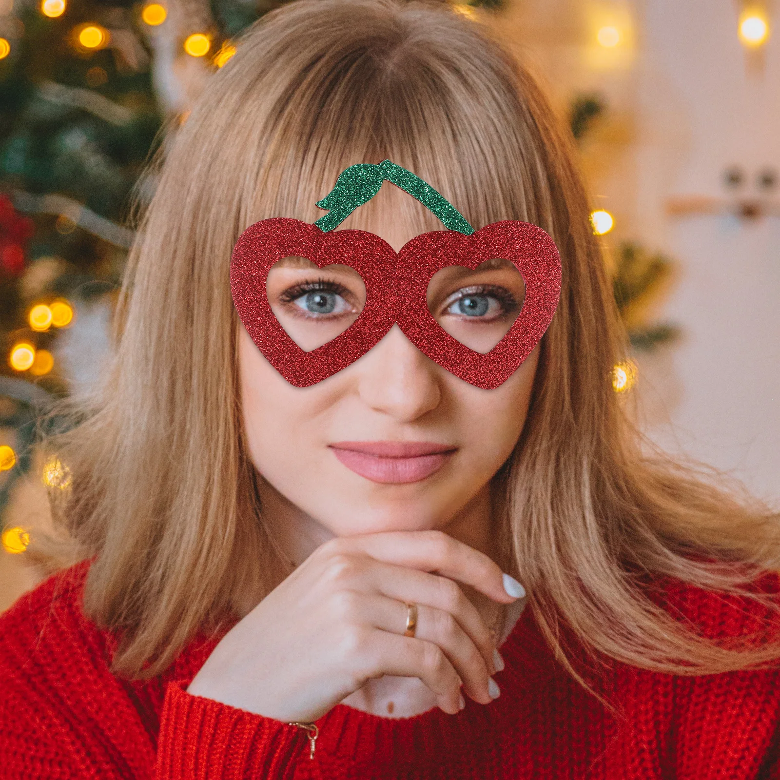 

Heart Shaped Valentine's Day Eyeglasses Felt Party Glasses Unique Design Fun Photo Booth Props Stylish Festival Decorations