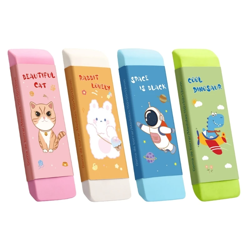 2 Pieces Cute Cartoon Erasers Pencil Erasers Super Jumbo-Big Erasers Art Painting Eraser Giant Erasers Prize Gifts