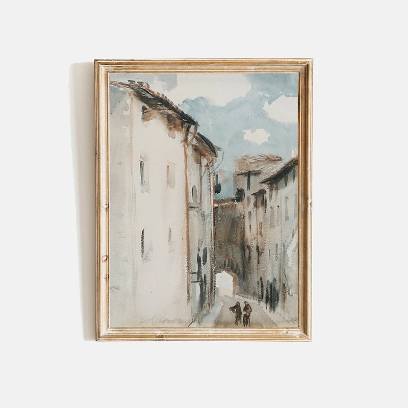 Vintage Architectural Drawing Posters and Prints Canvas Printing Retro Wall Art Picture for Living Room Home Decor Gifts