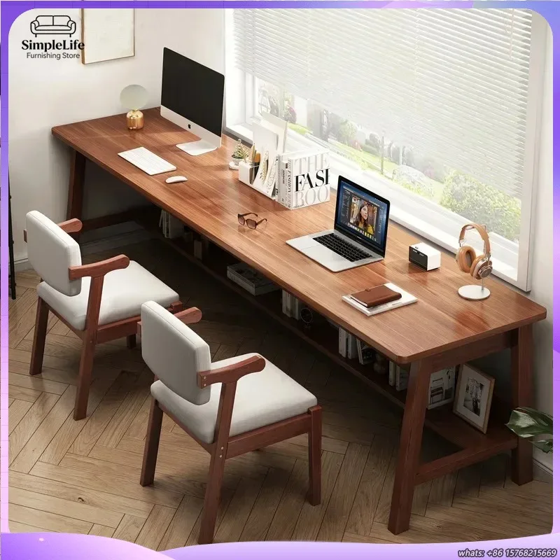 long-narrow-wall-mounted-rectangular-computer-desk-for-home-office-double-workstation-solid-wood-leg-study-table-gaming-desk