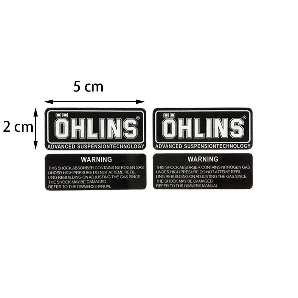 1SET Öhlins Reflective Stickers, Vinyl Decals for Motorcycle Fork Suspension Shock Damper, Motorbike Bike Styling Accessories