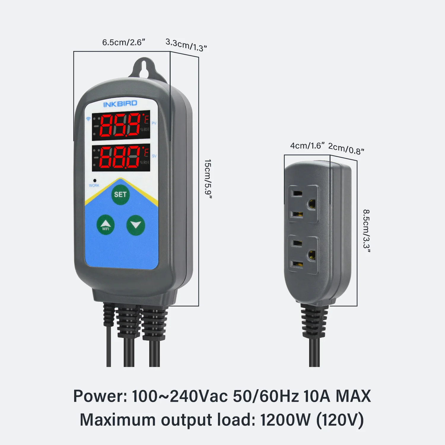 

INKBIRD ITC-306T-WIFI Heating Temperature Controller for Greenhouse Germination Reptiles Incubation Heating Only App Control