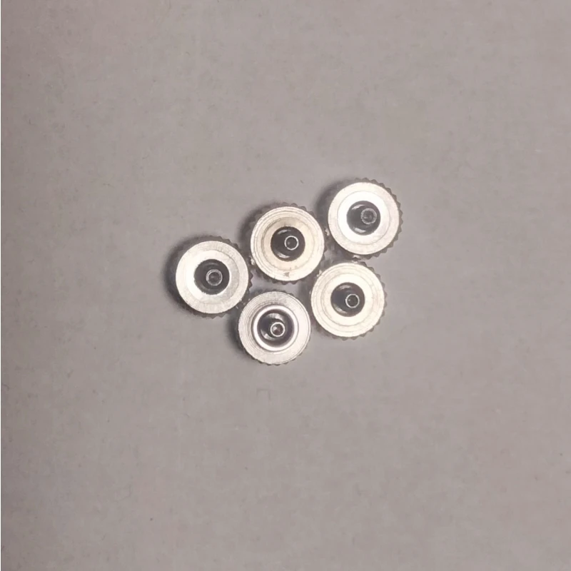 5PCS Silver Color Watch Crown 3.5mm 4mm 4.5mm 5mm 5.5mm 6mm 6.5mm 7mm Head Diameter with Long Tube