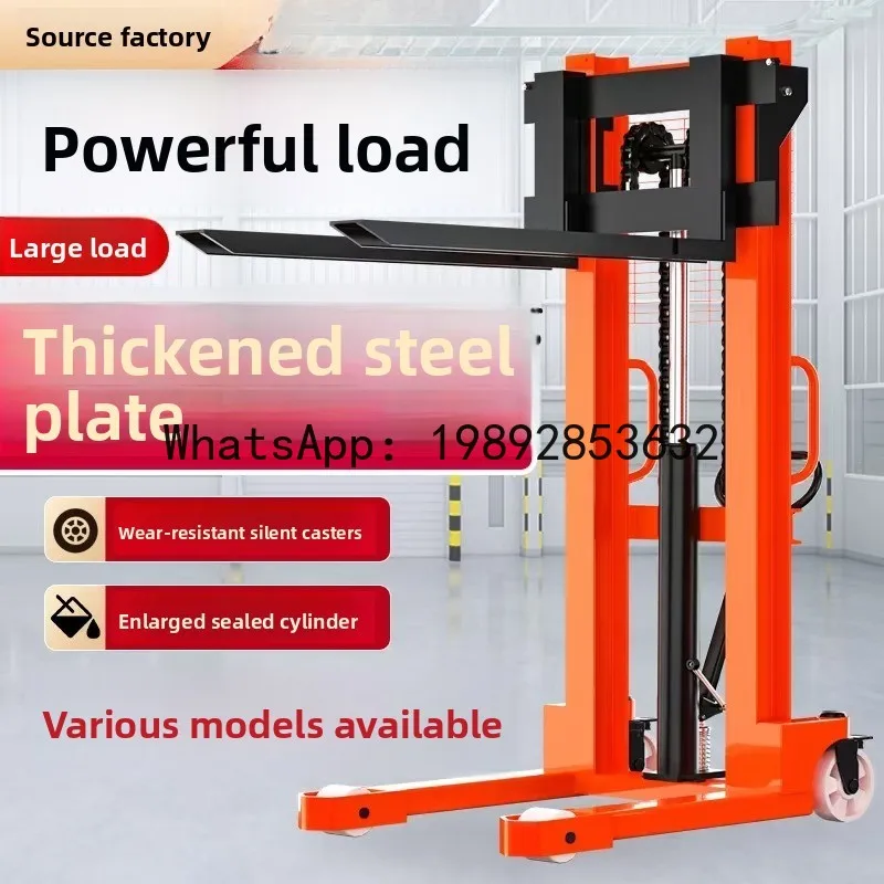 LYY manueller hydraulischer Gabelstapler, 1 Tonne, 2 Tonnen halber elektrischer Hubwagen