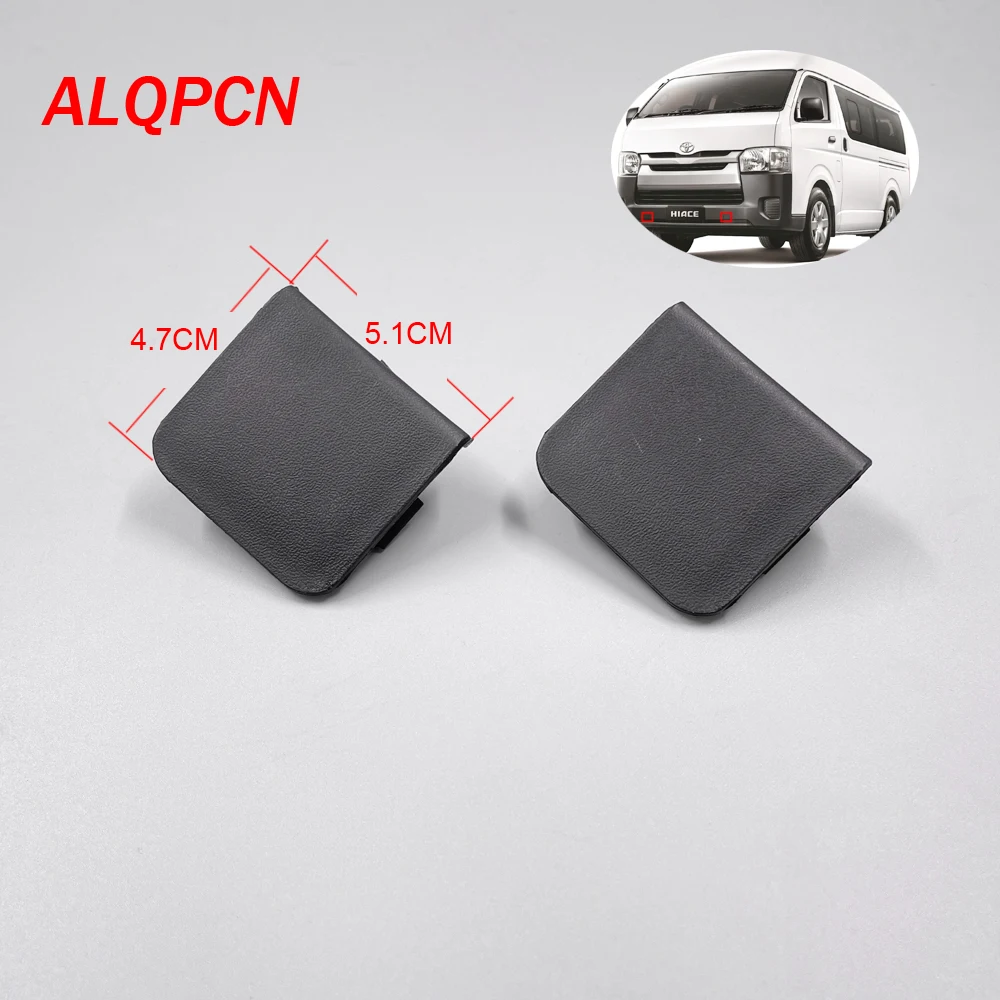 1 Pair Left & Right Front Bumper Tow Hook Cover for 2015-2020 Toyota Hiace Narrow Body Type