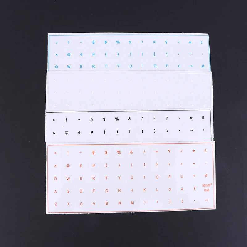 **German Tear-Off Film Keyboard Sticker With Tweezers Desktop Laptop Key Sticker Single Film Universal Transparent Sticker