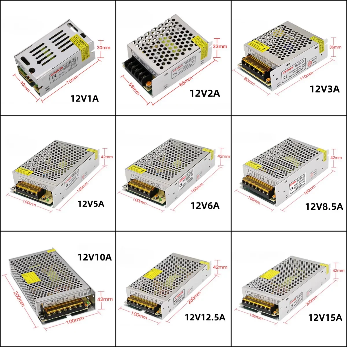 AC110V/ 220V To DC12V Switching Power Supply 12V Volt  3A 5A 10A 15A 20A 25A 30A 33A 40A Led Lighting Transformer Source Adapter