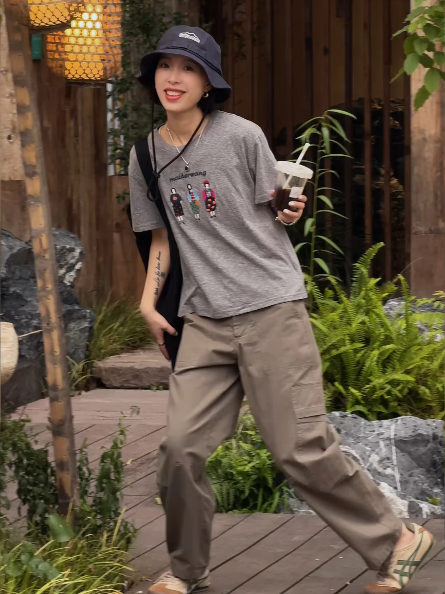 

Свободный летний женский топ из смесового хлопка и полиэстера с вышивкой, новый, в стиле «lazy»