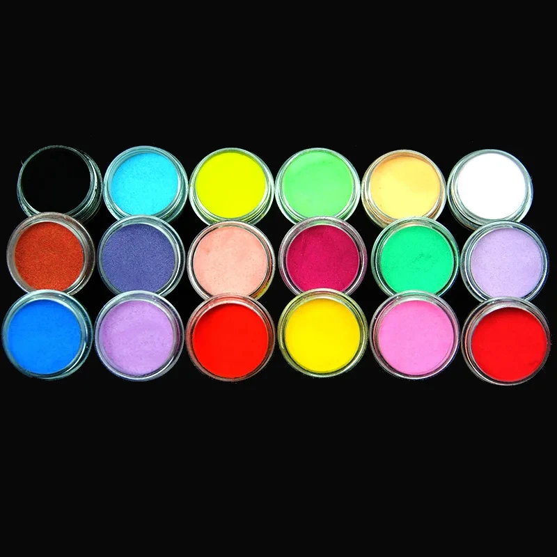 Poudre d'extension d'ongle de couleur de Net2-3g * 18 poudre acrylique d'ongle 3 en 1