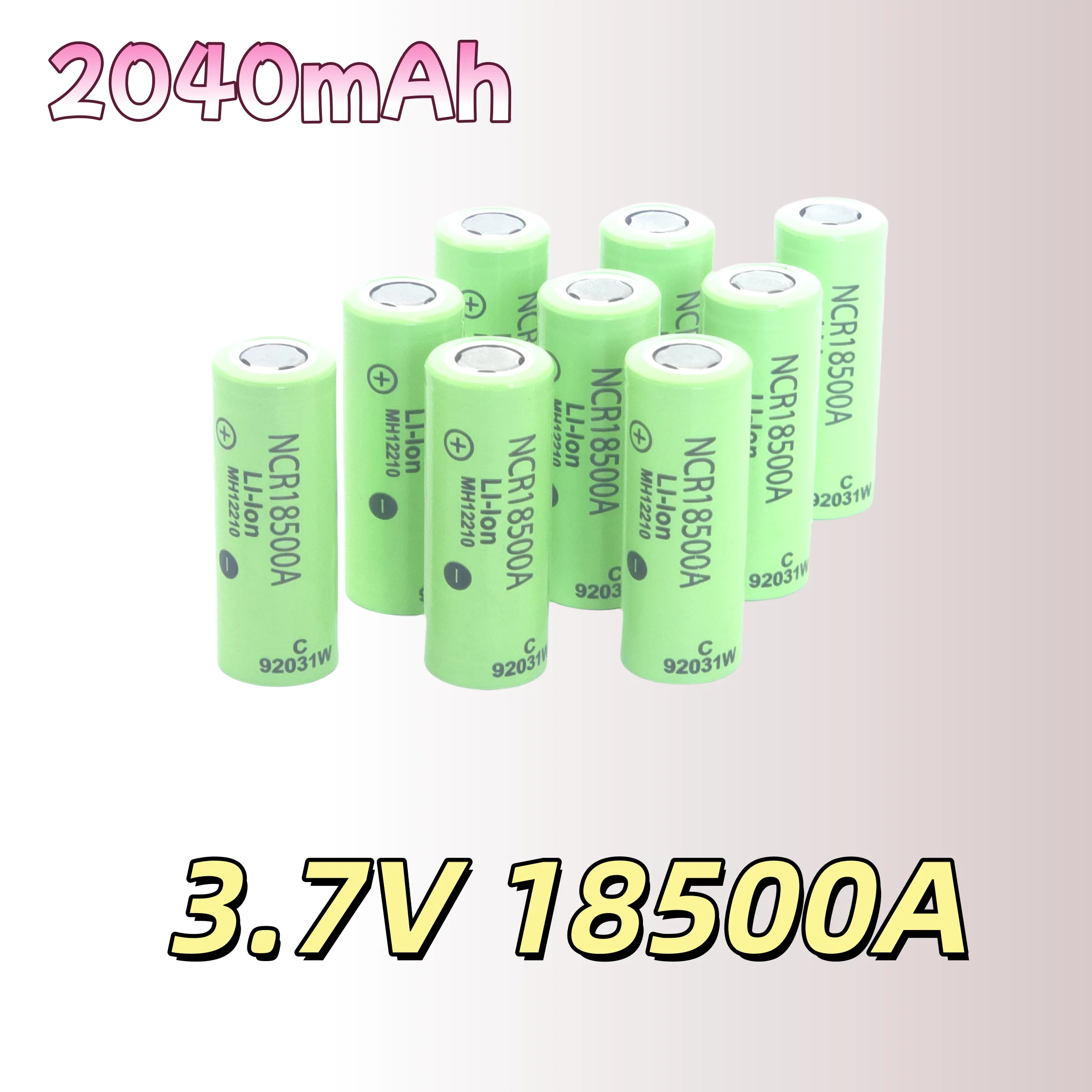 Batterie Li-ion NCR18500A 3,7 V 2040 mAh – Cellule rechargeable haute capacité pour outils électriques, éclairage LED, etc.