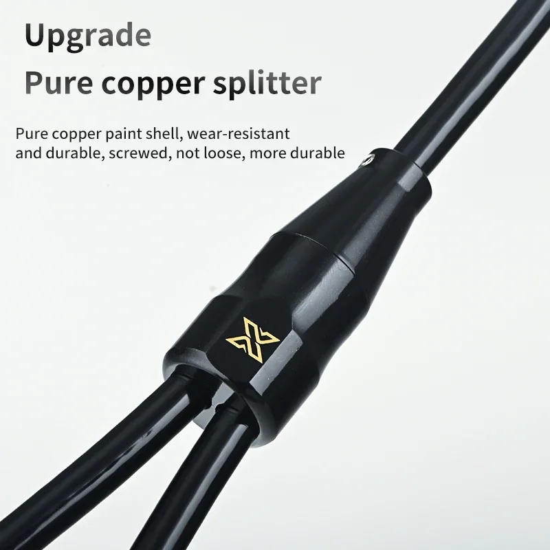 Divisor de Jack 3,5 a RCA de alta gama, Cable de plata pura de 3,5mm a 2RCA para amplificador de potencia de computadora de teléfono móvil