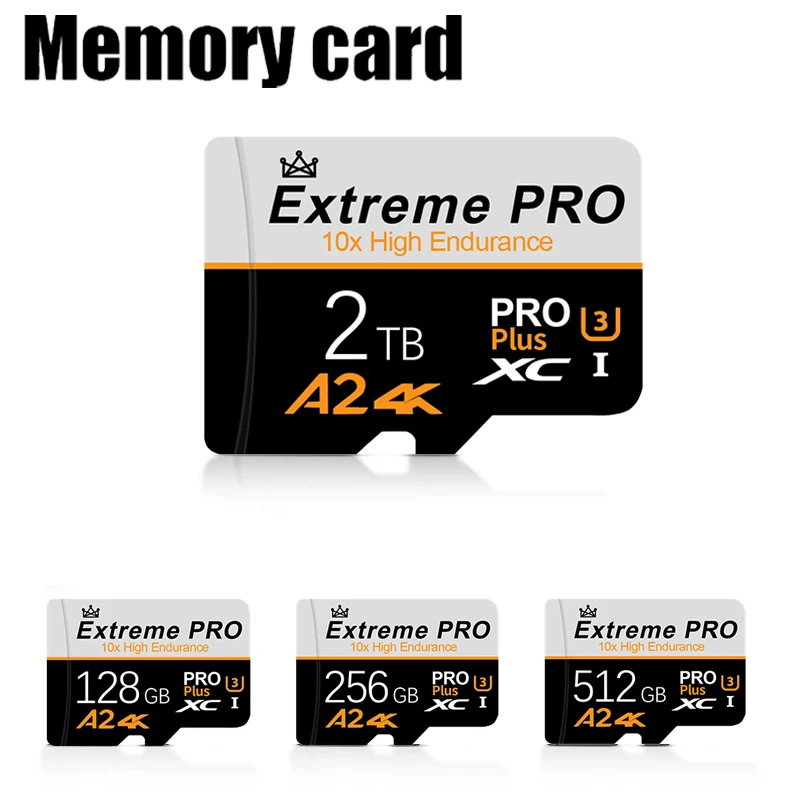 Extreme Pro Micro TF SD Cards UHS-I Memory Card 128GB SD Card 256GB TF Card Class10 U3 V30 A2 Memory Card 512GB 1TB 2TB