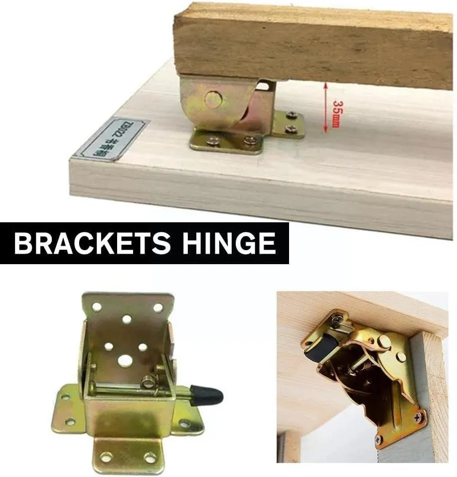 4/1Folding Table Hinge Table Leg Fold Accessories Coffee Table Chair Bed Leg Foldable Support Brackets Furniture Hardware