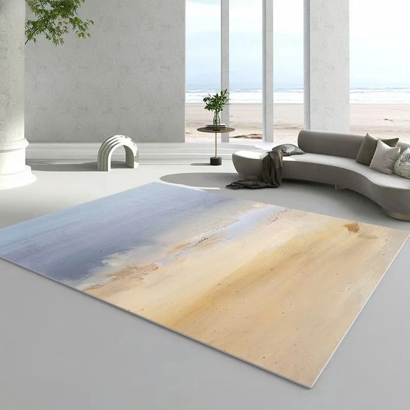 Nordic Abstract Carpets Modern Living Room Sofa Coffee Table Rug Home Crystal Velvet Rugs Light Luxury Large Area Bedroom Carpet