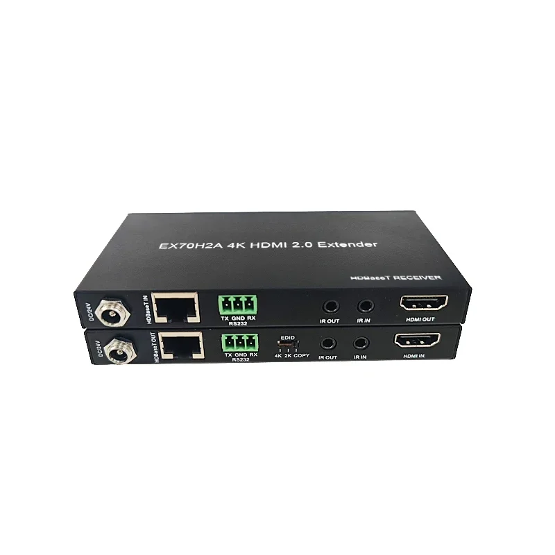 

In stock4K60 Extender 70m HD-baset Extender with EDID Management HDMI KVM Extender Supports Bi-directional PoE Power Supply