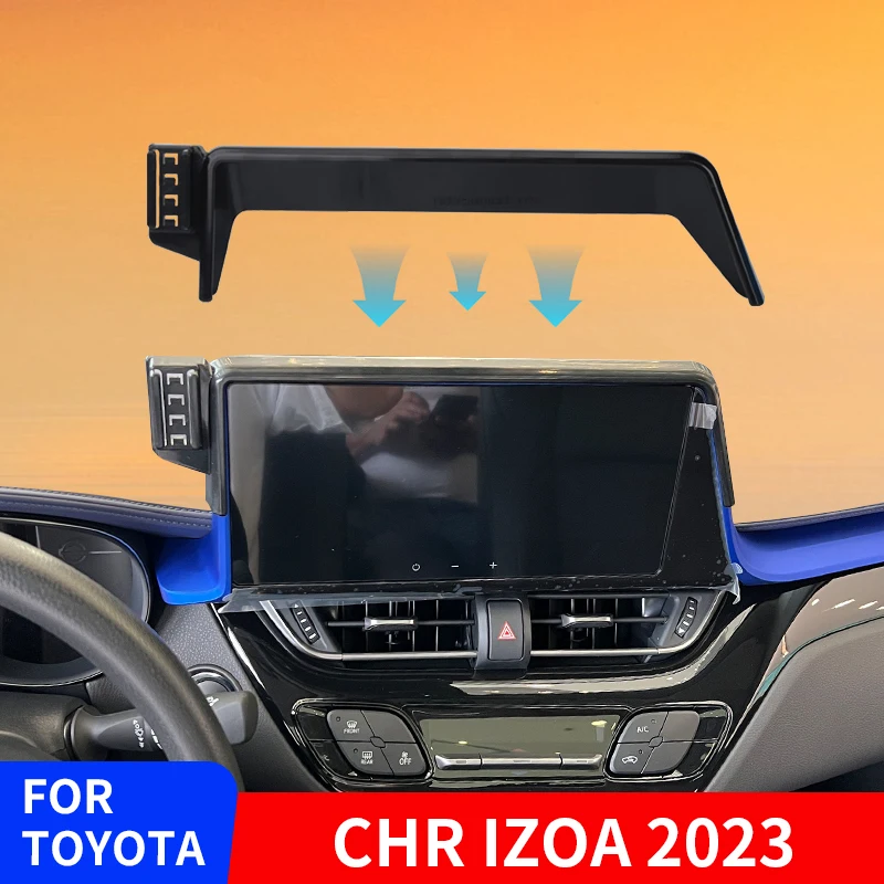 Car Phone Holder Special Fixed Bracket For Toyota CHR C-HR CH R IZOA 2023 Wireless Charging Mount Fit For 10.25-inch Screens