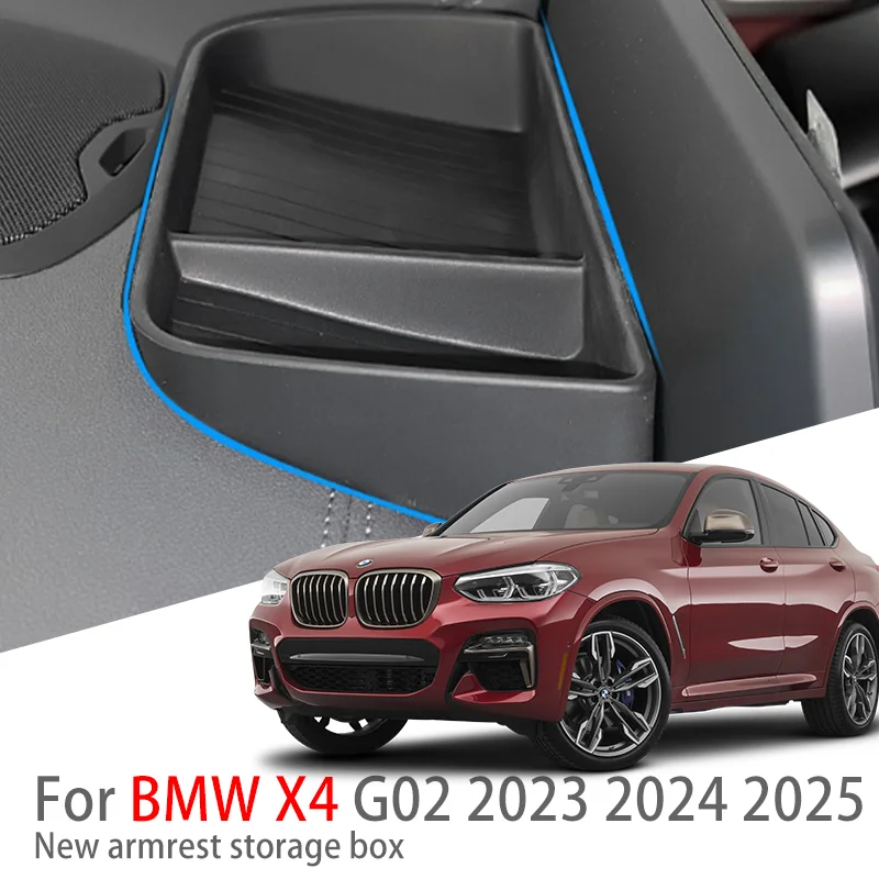 

Автозапчасти для BMW X4 G02 2023 2024 2025, подлокотник центральной консоли автомобиля, ящик для хранения, многофункциональные аксессуары для интерьера