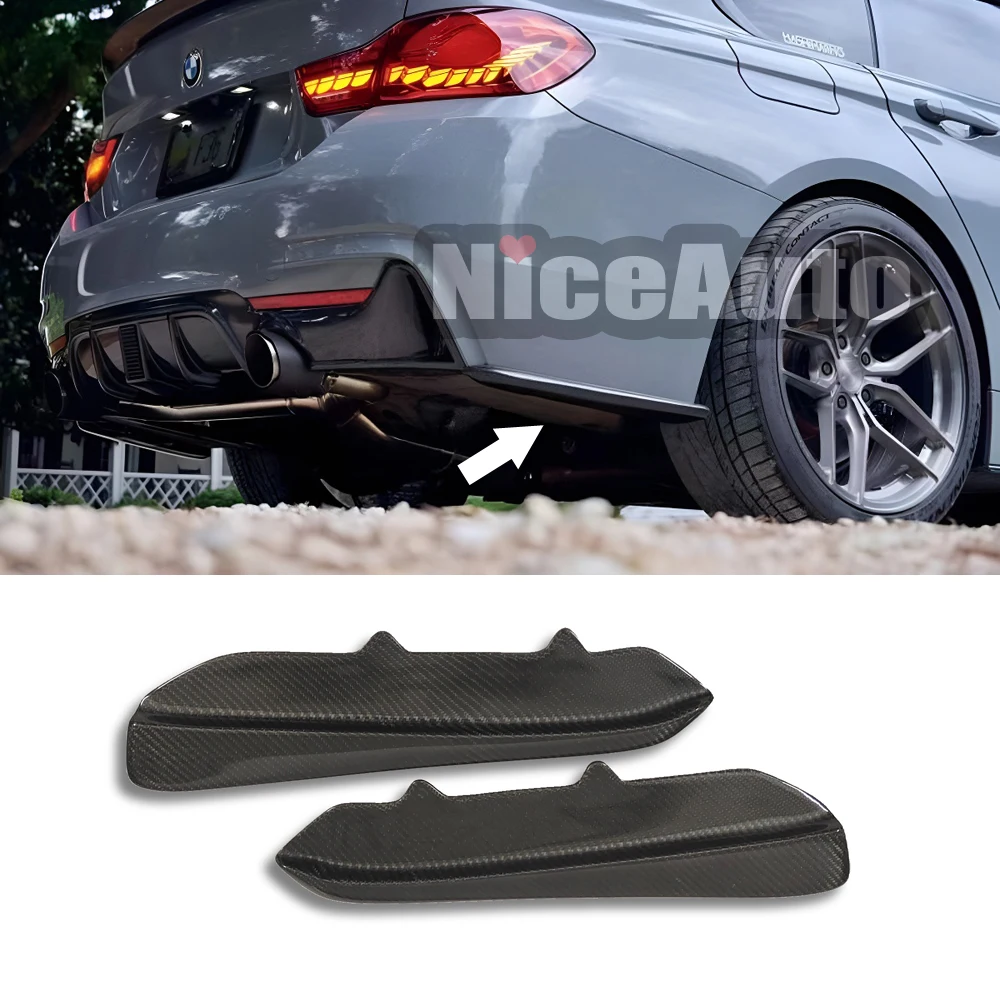 

Car Styling Real Carbon Fiber Car Rear Bumper Side Diffuser Splitters Apron for BMW 4 Series 2014 - 2019 F32 F33 F36 M Tech