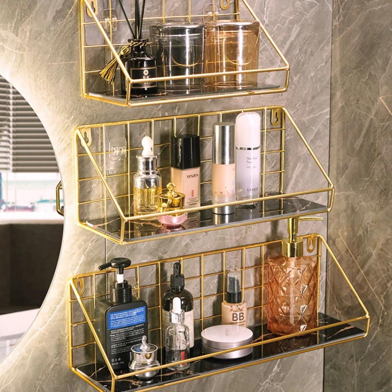 

Toilet, bathroom shelf, toilet, wall-mounted, washroom, washstand, storage wall, non-punched shelf