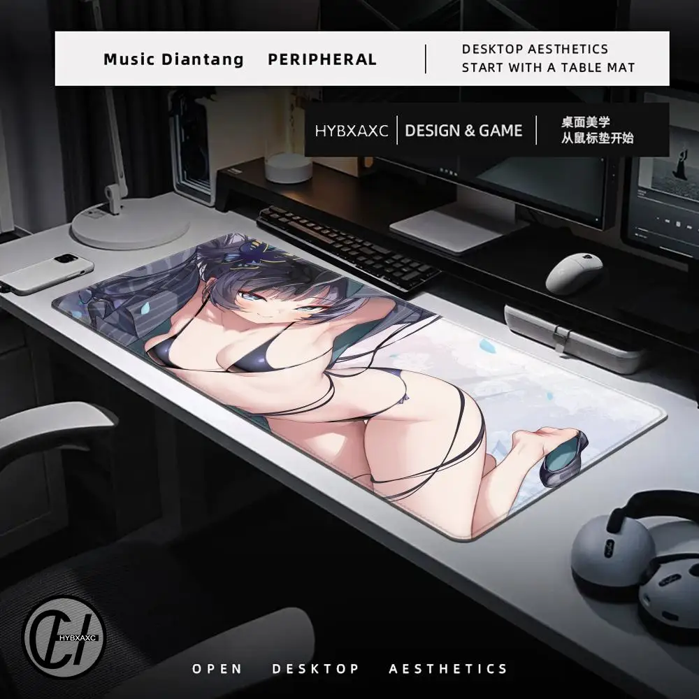 Anime Gir Sexy Rio MousePad HD Printing Blue Archive Gamer Desk Gaming Laptop PC Gamer Accessories Mice Keyboard Cute Kawaii Mat