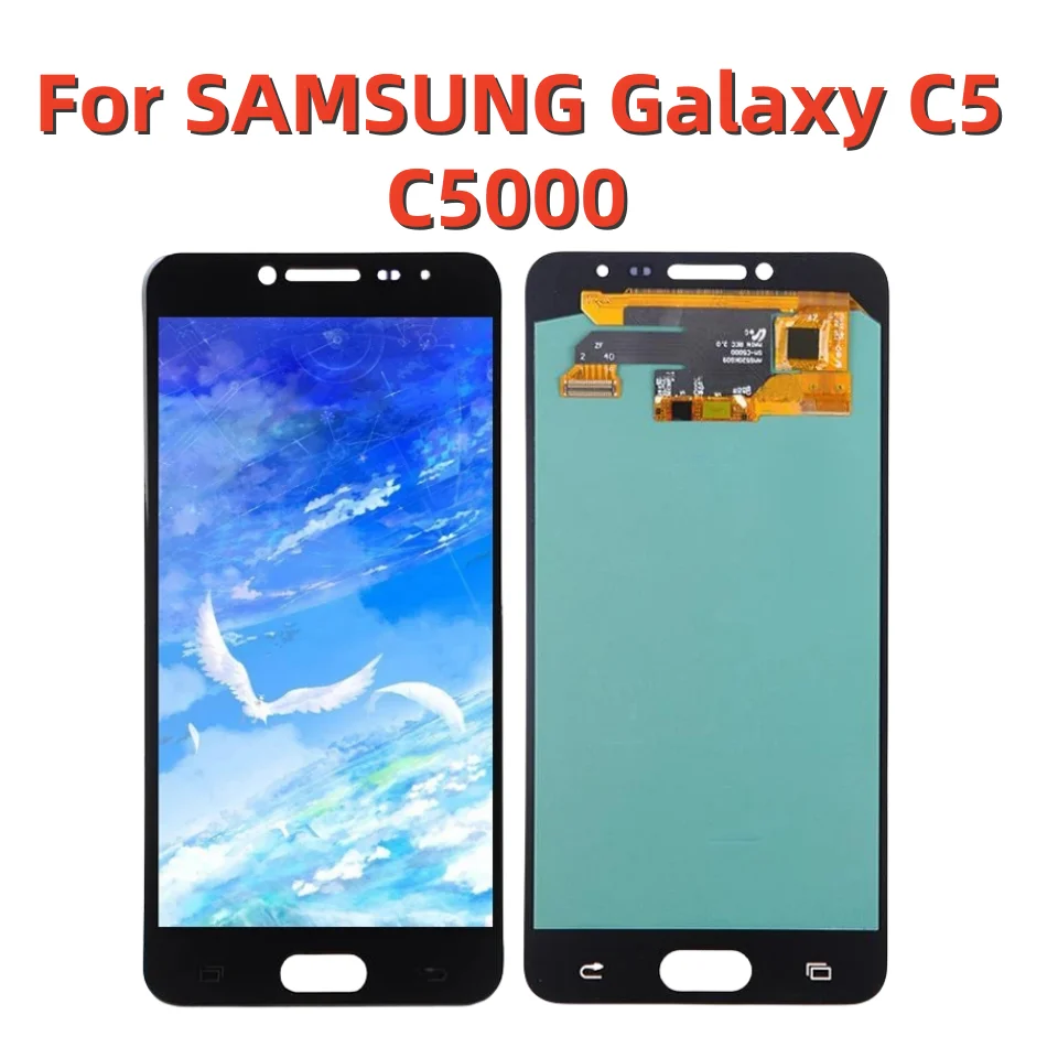 

100% Test 5.2'' AMOLED For SAMSUNG Galaxy C5 LCD C5000 LCD Display Touch Screen Digitizer Replacement Parts