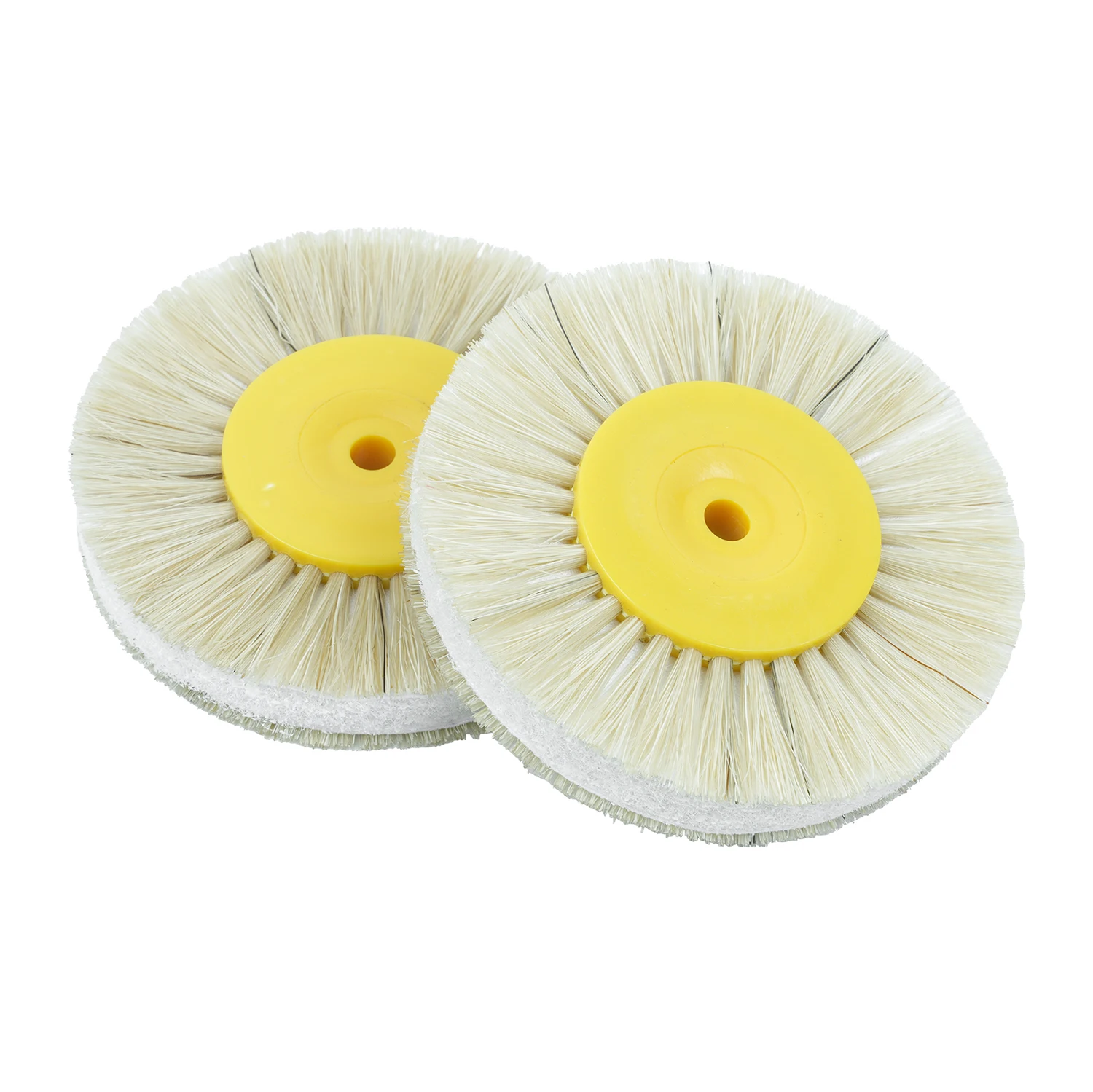 2pcs Dia 80mm Dental Laboratory Lab Tools Materials Latch Polishing Brush Wheel Rotary Plastic White Stiff Buff