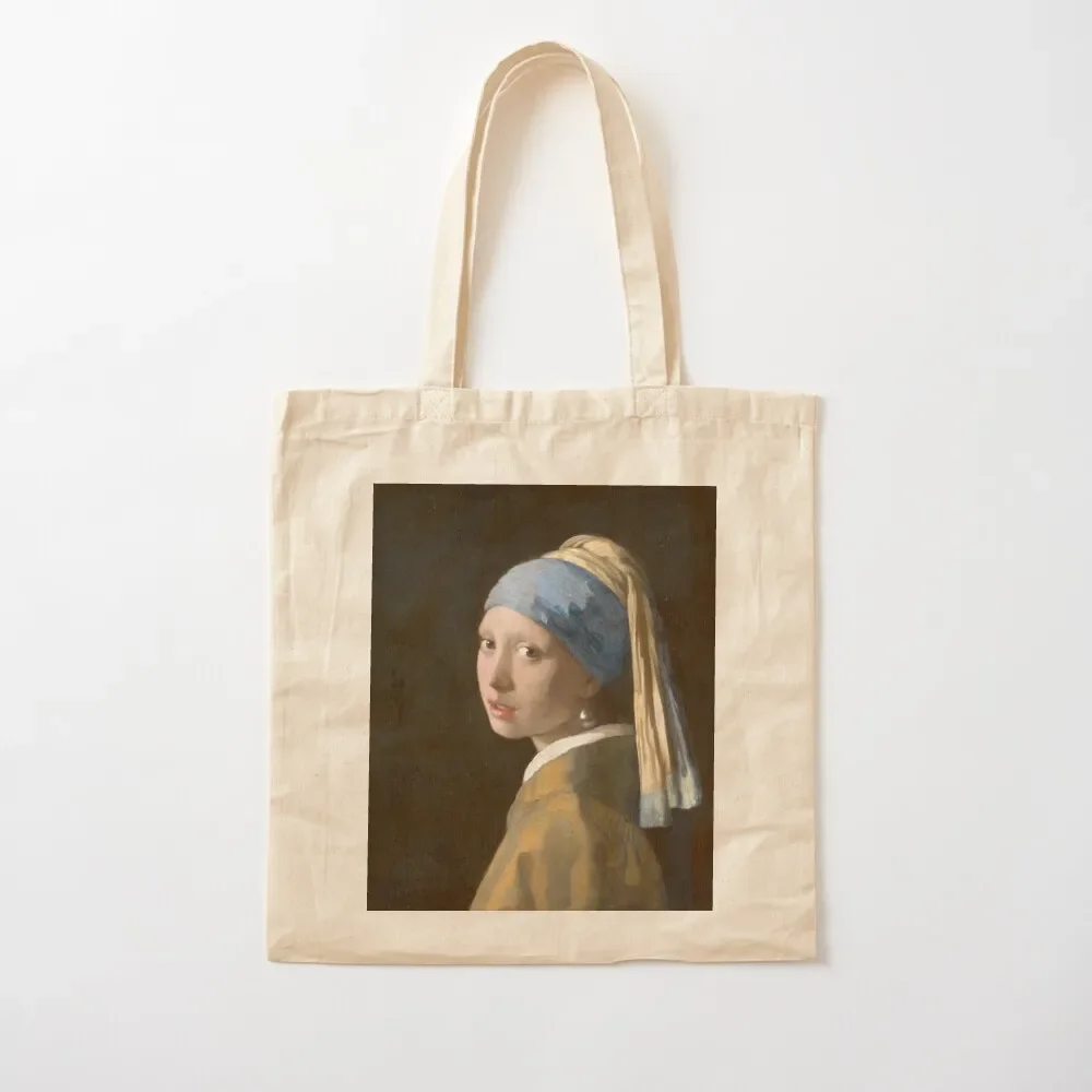 Girl with a Pearl Earring (1665) - Johannes Vermeer Tote Bag shoping bag tote bag university