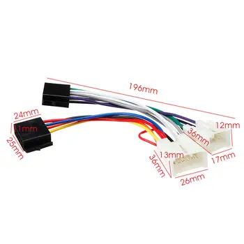 Konektor kabeláže adaptéru kabelového svazku autorádia ISO pro Toyota Camry Corolla Aurion Avalon Hilux Kluger Landcruiser RAV4 Yaris 10 nejlepší prodej Kabeláž rádia Toyota - №3