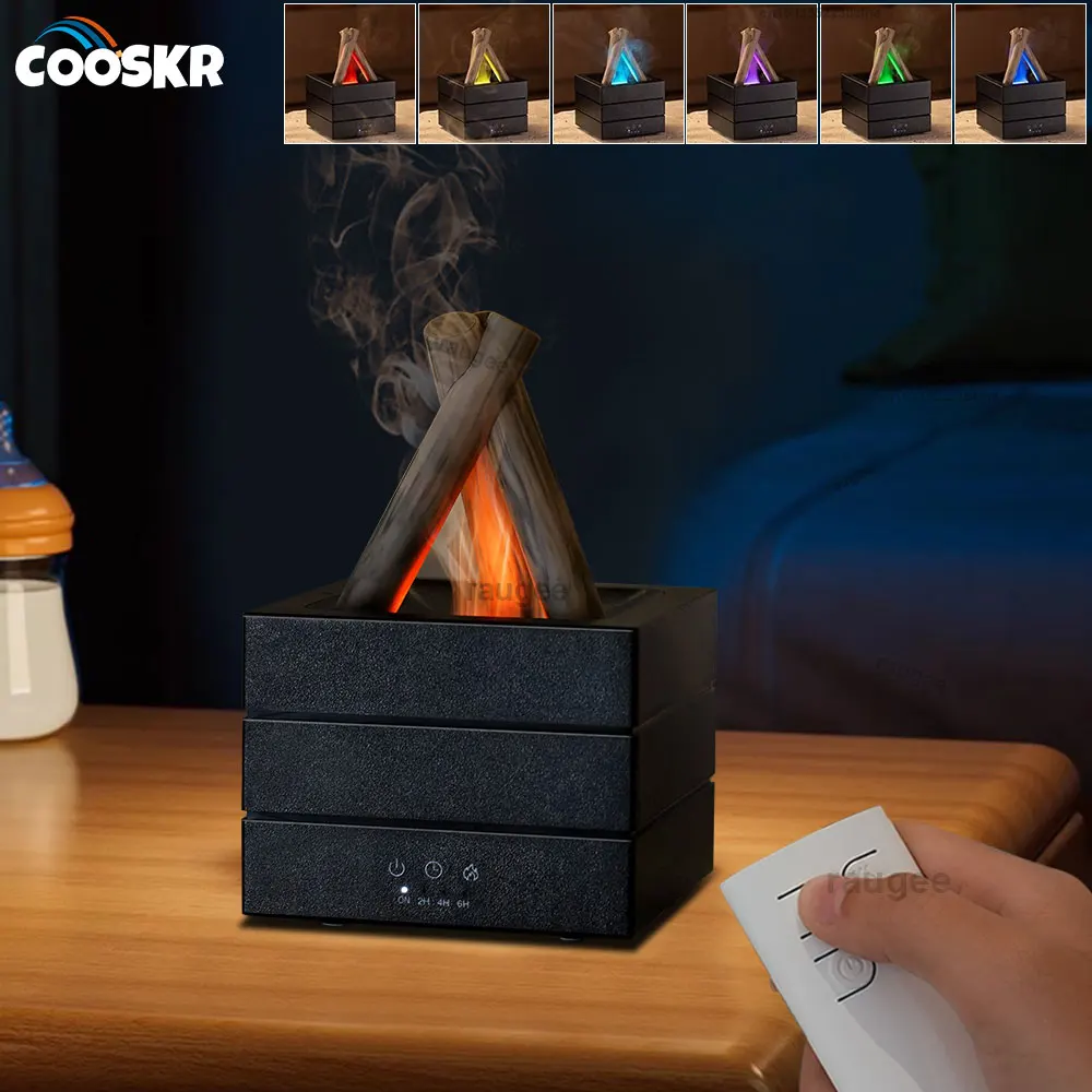 

Air Humidifier Flame Essential Oil Diffuser Home Aroma Humidifier Mini Aromatherapy Fragrance Diffuser with Night Light for Room