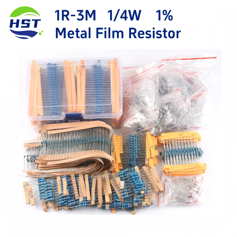 1/4 W 1% 30/41/130 value 1r-3m ohm series Metal membrane resistors