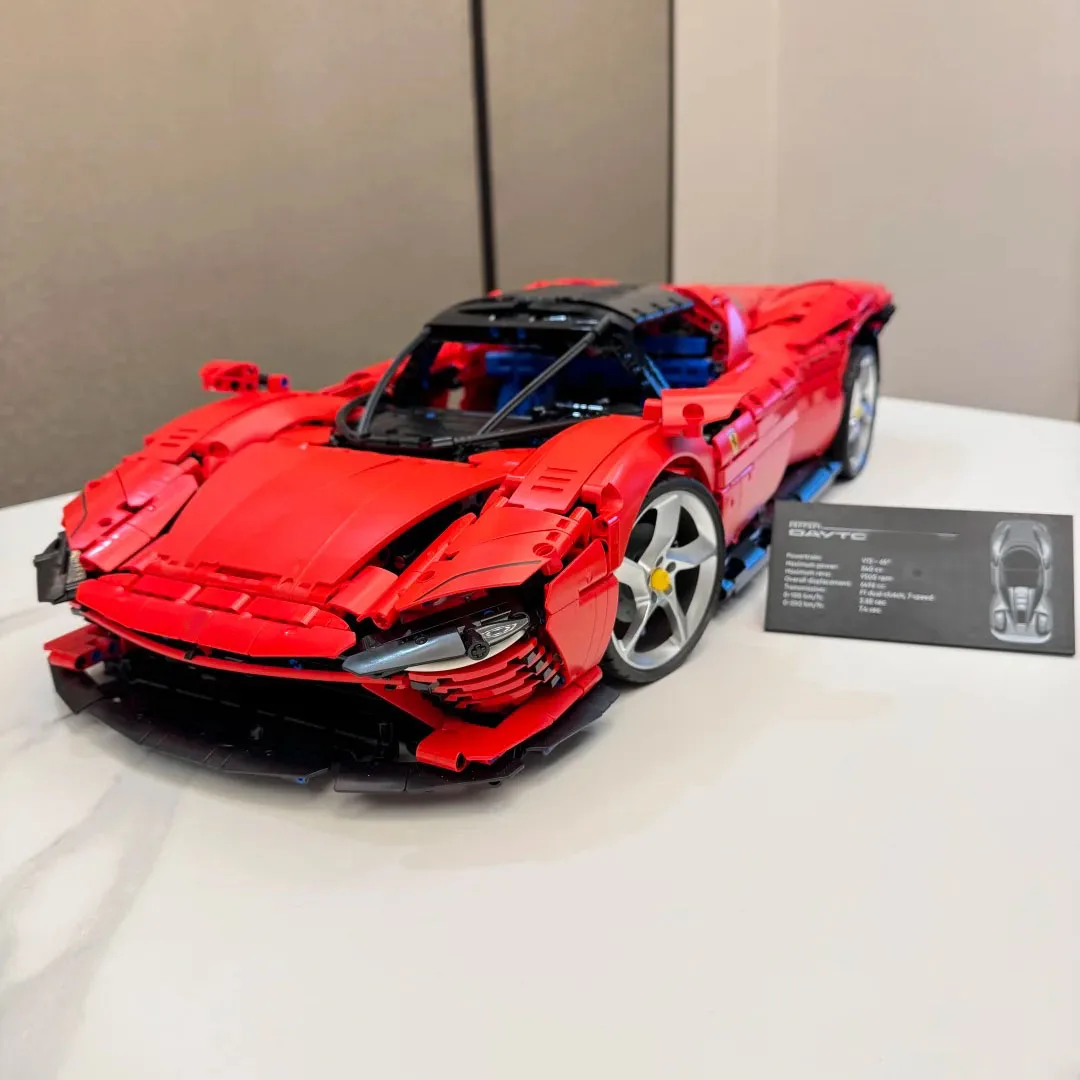 3778PCS MOC Technical 1:8 Red SP3 Supercar Building Blocks Set Model Collectible Display Assembly Toy Birthday Gifts