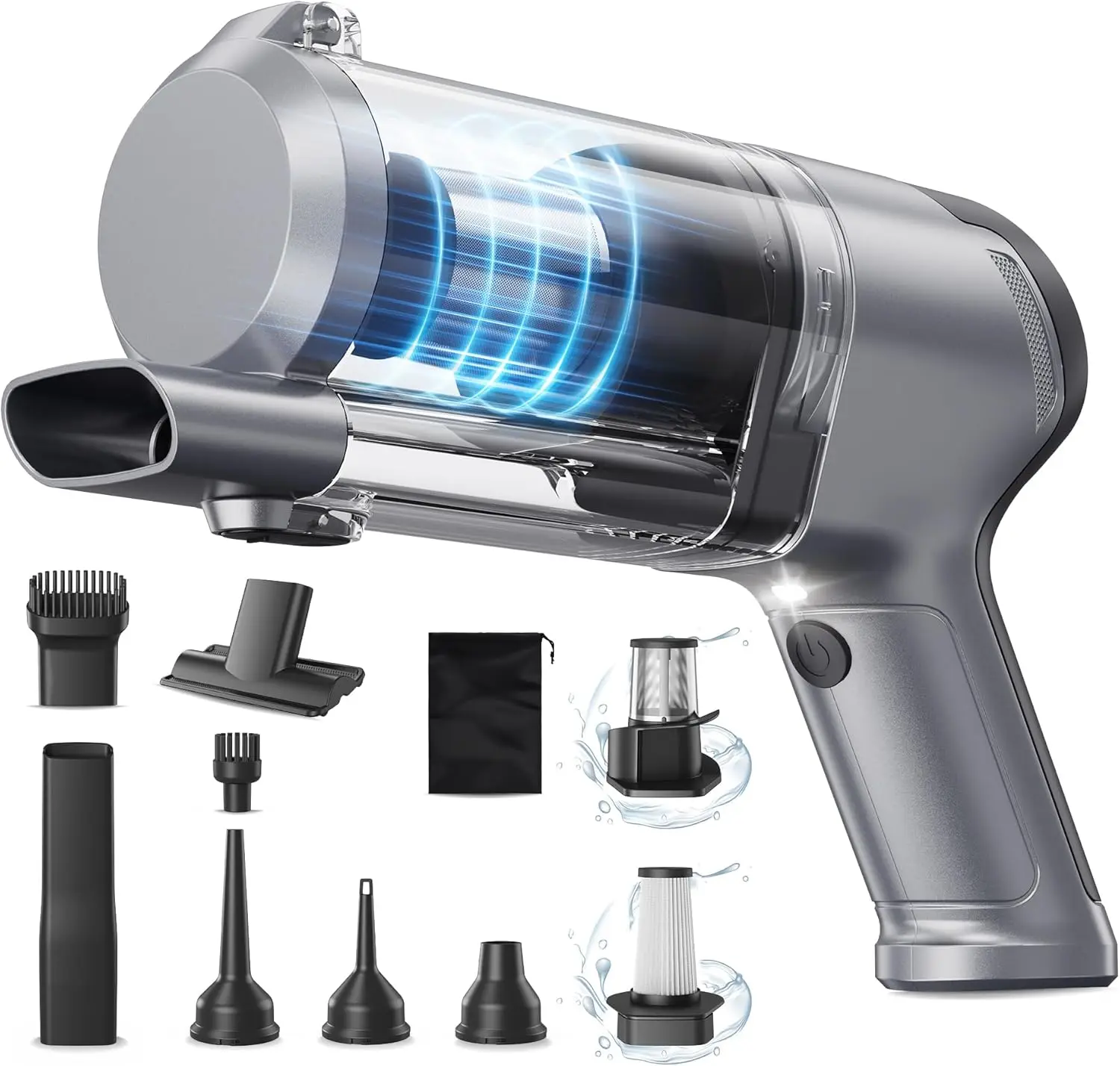 

Ручной пылесос 18000PA высокой мощности, беспроводной, перезаряжаемый, 4-в-1 для автомобиля и дома