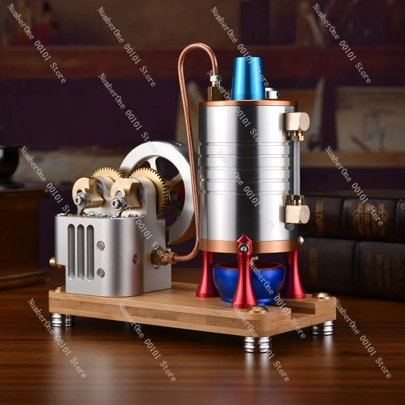 Real Working Retro Steam Engine CNC Made Large Heating Boiler Full Metal Physics Collectible Model