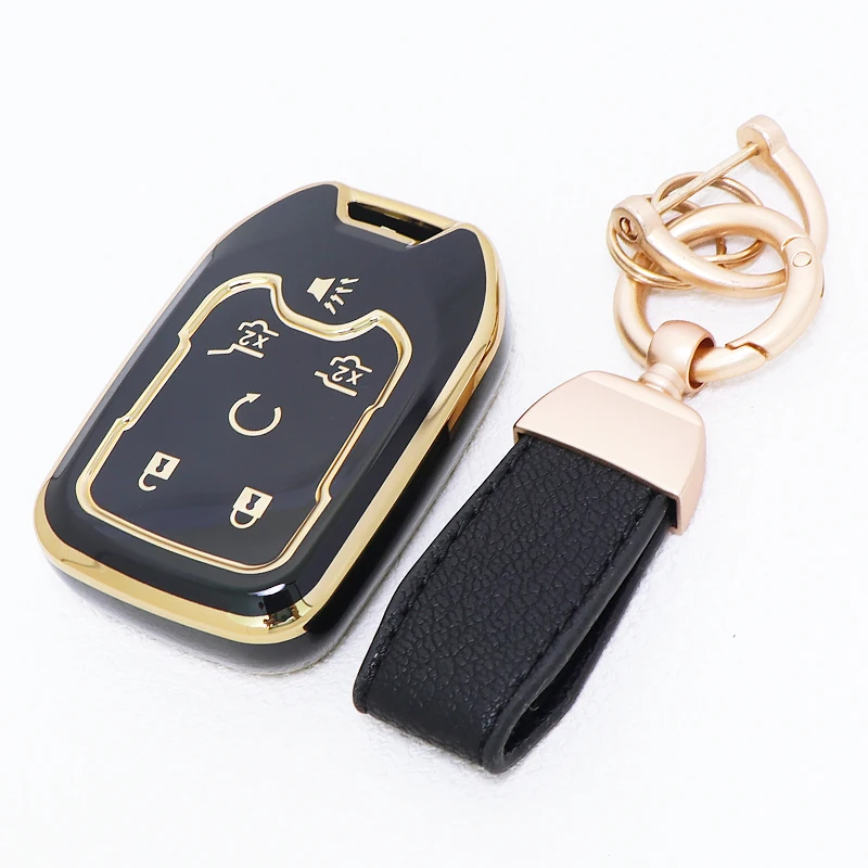 Keyless Shell Fob For Chevrolet Silverado GMC Sierra 1500 2500HD 3500HD Terrain Acadia 6 Button TPU Remote Car Key Case Cover view 3