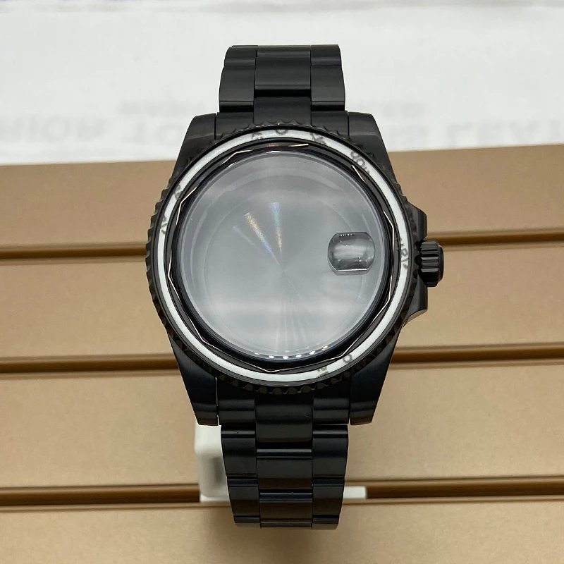 20ATM 40mm Black Watch Case Bracelet 120 clicks with Sapphire Crystal For NH35 NH36 NH34 NH38 4R36 Miyota 8215 Eta 2824 Movement