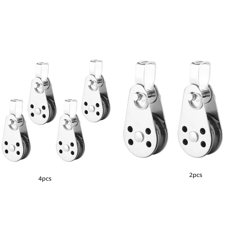 MAKE-SUS316 Polia de carga de elevação Rodas de bloco Polia única Polia forte de aço inoxidável ao ar livre