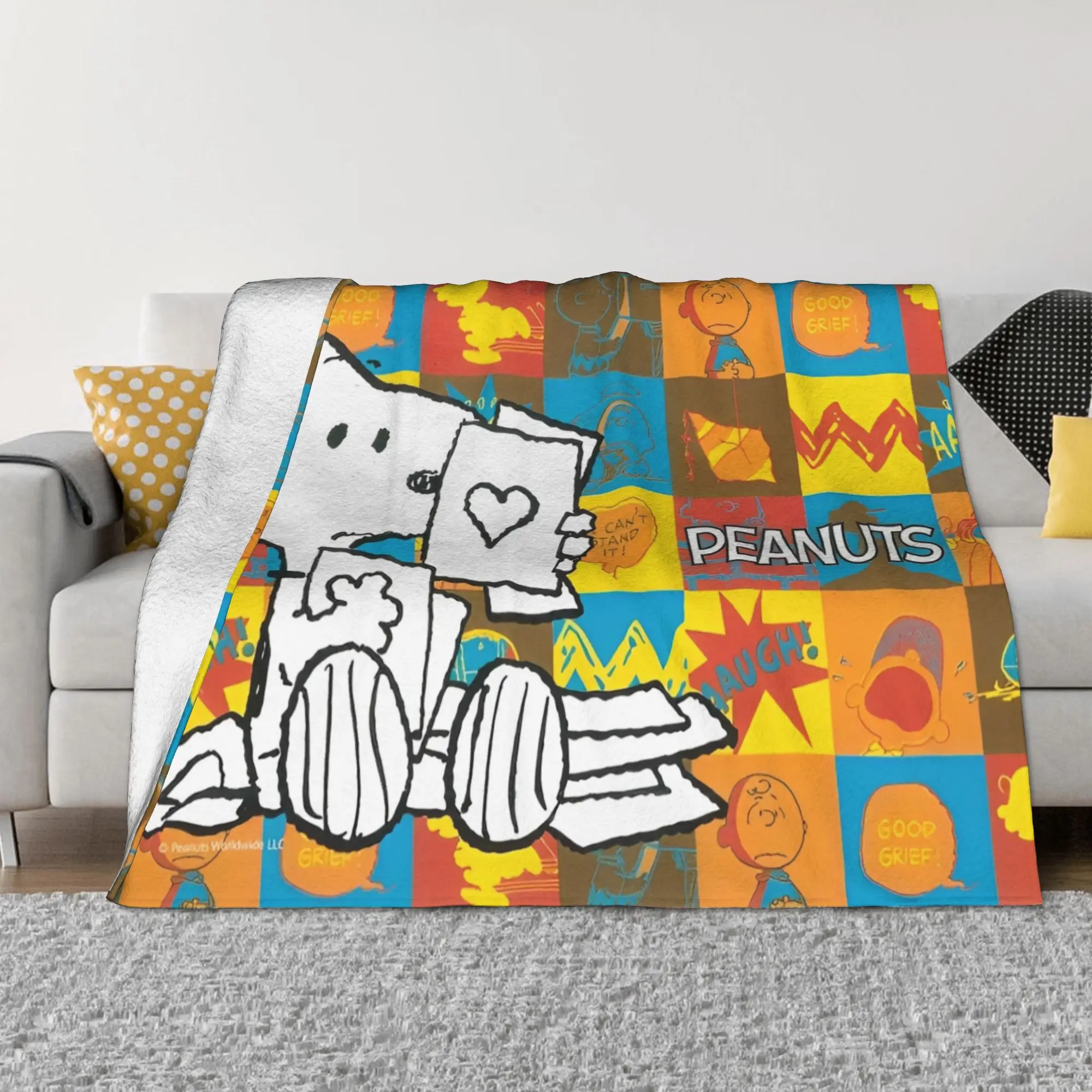 

Super Soft Snoopys Woodstock Throw Blanket Premium Flannel Fleece Lightweight Bed Blanket Super Cozy Blankets All Season Use