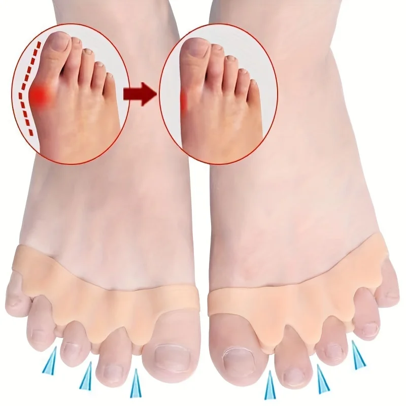 2pcs Elastic Toe Separators for Enhanced Comfort, Relieves Fatigue & Pain, Shoe-Compatible, Ideal for Foot Protection & Massage