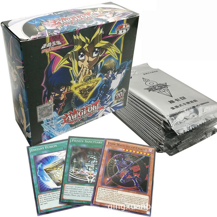 Duel Monsters Yu Gi Oh Card Anime Figure Dark Magic Instant Fusion English Paper Battle Cards Children\'s Toys Birthday Gifts