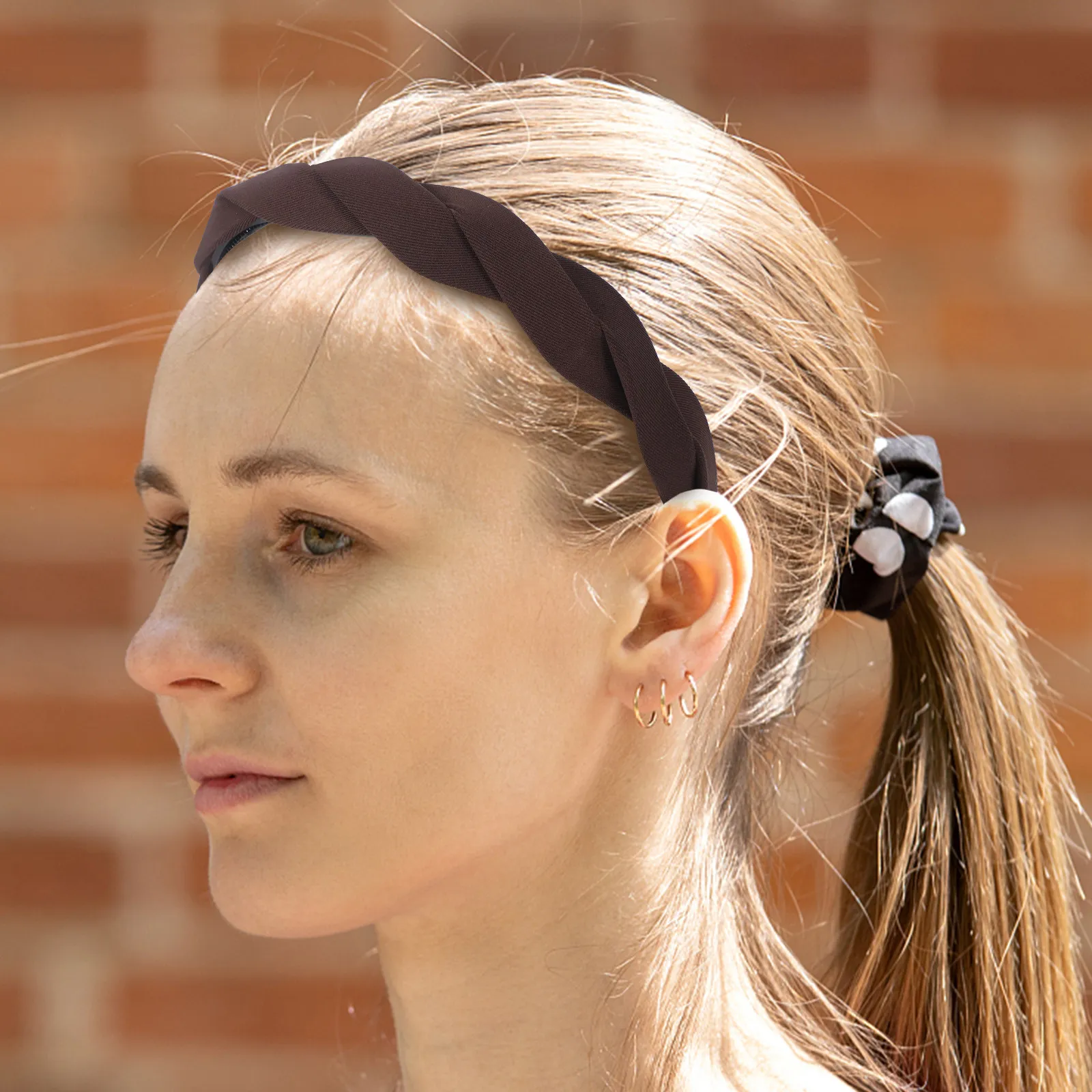 

3pcs Braided Headband Creative French Style Hair Hoop For Women Non-Slip Daily Wear Synthetic Hair Accessory Hairdressing